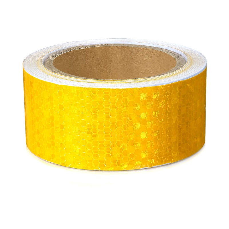 ONTWIE 30ft X 2" Reflective Safety Tape Honeycomb Yellow for Trailers 2 Inch - Reflector Conspicuity Caution Warning Sticker High Intensity Waterproof - Image 5